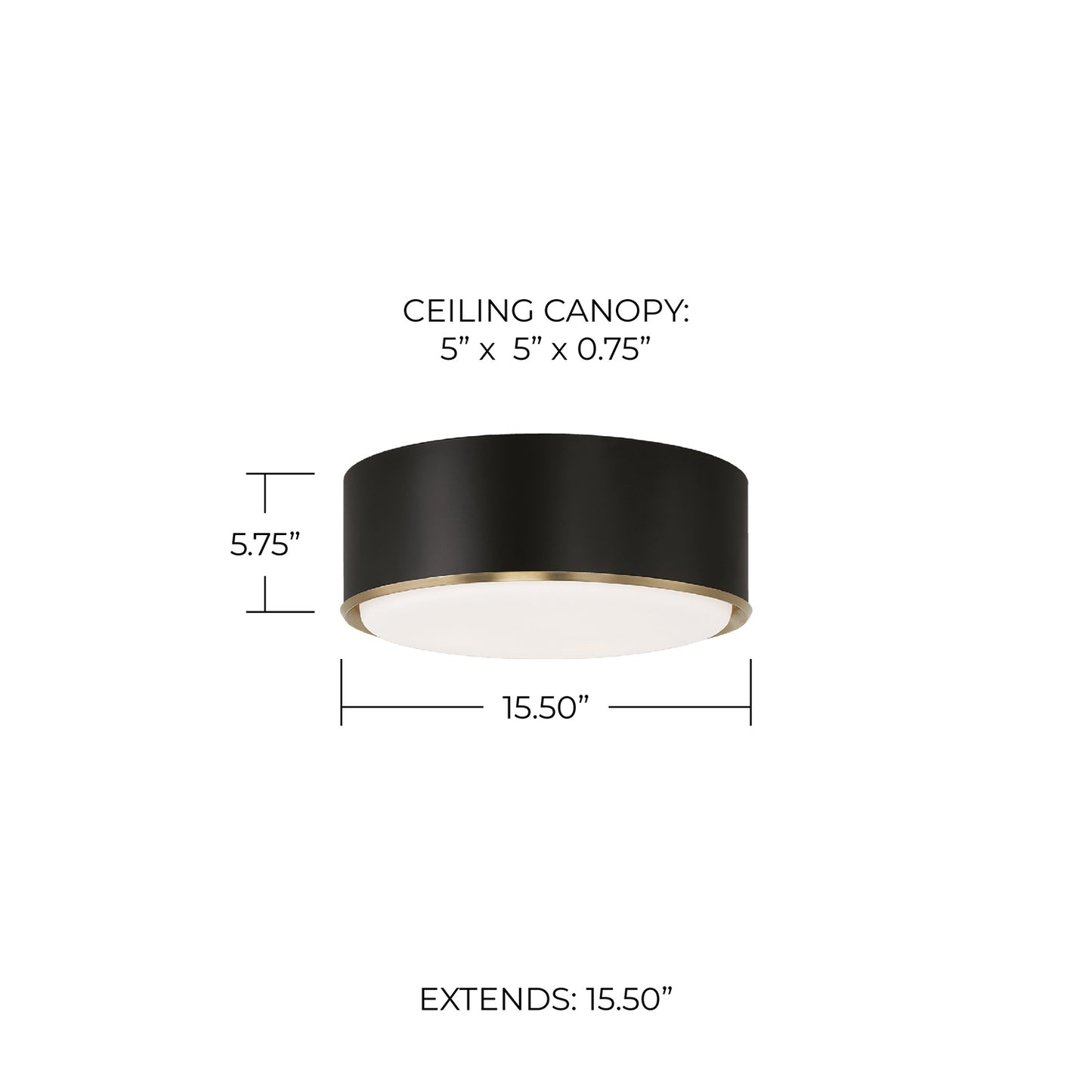 Carlton Flush Mount Black