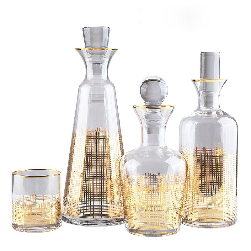 Golden Grid Selection Glassware