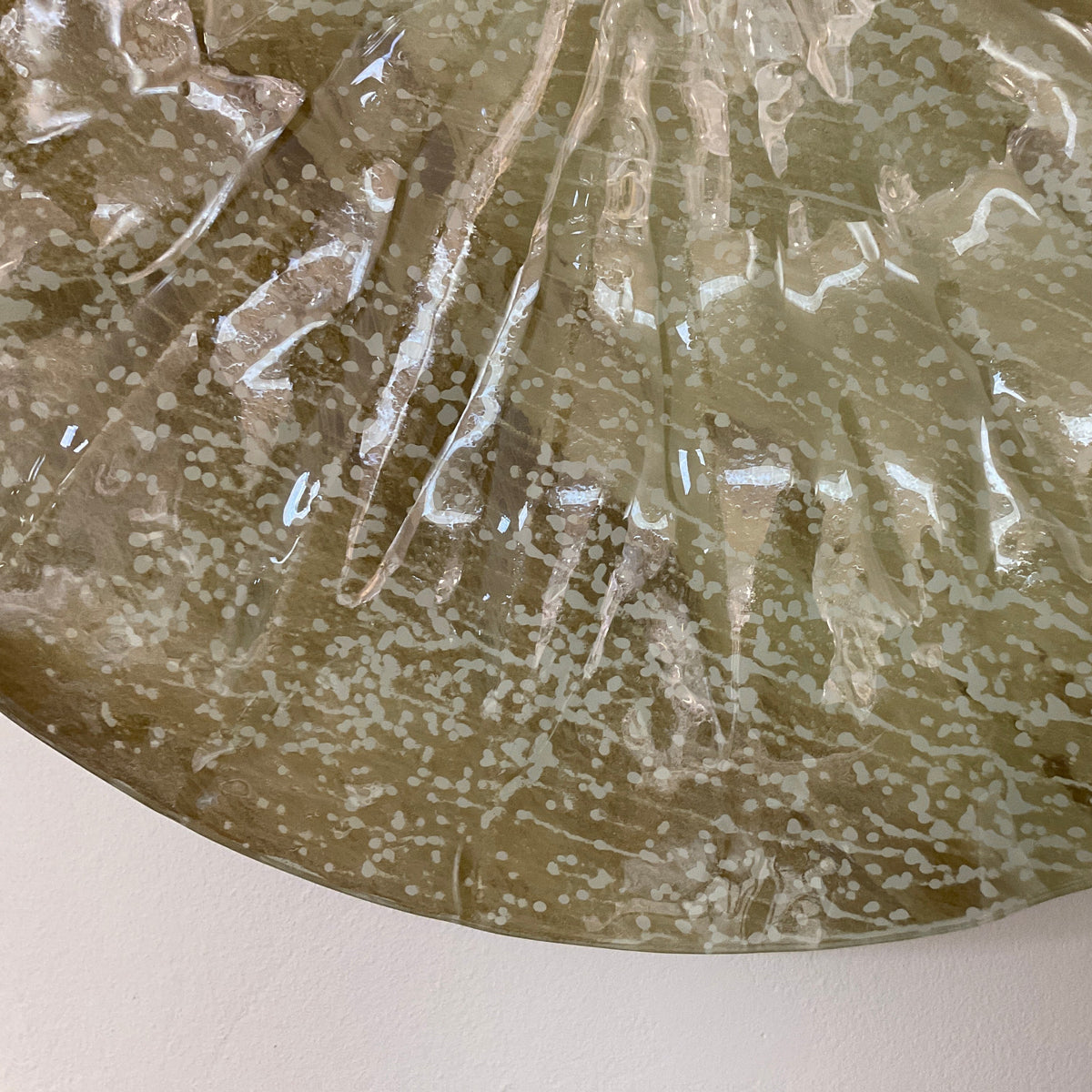 Decor Glass Wall Plate - White Aged Mirror PA0702G.12