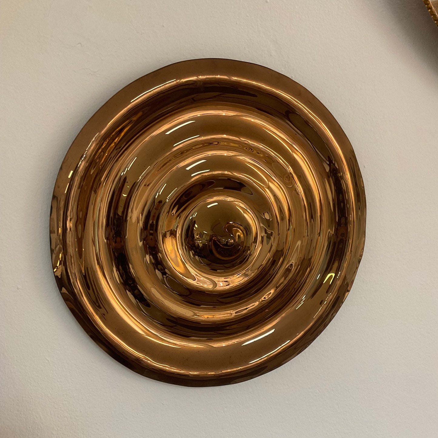 Decor Glass Wall Plate - Bronze Metal 0694P.40