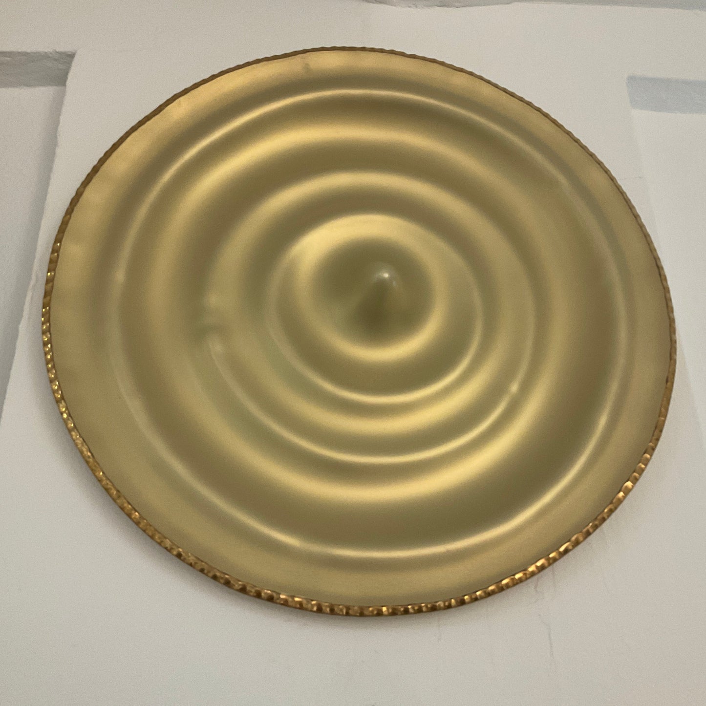 Decor Glass Wall Plate - Citrine Gold Edge 0694P.47.2