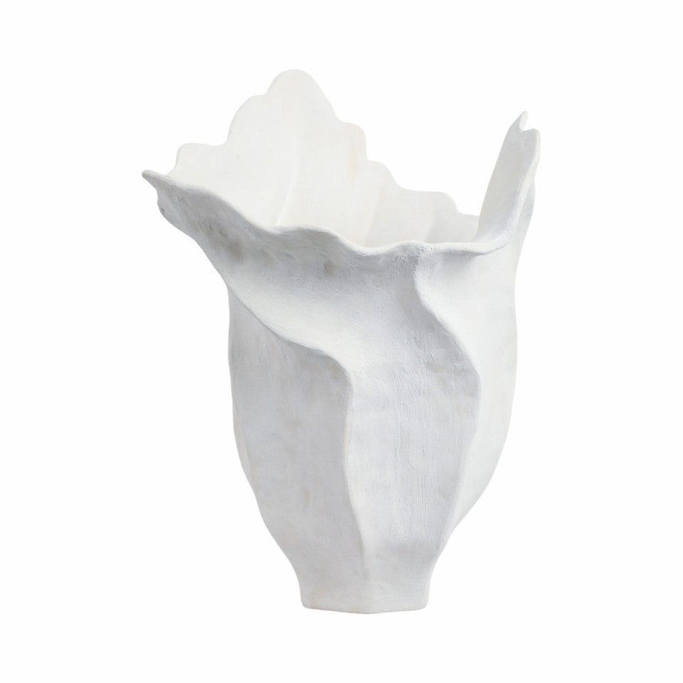 17" Spadena Large Porcelain Vase, Ivory