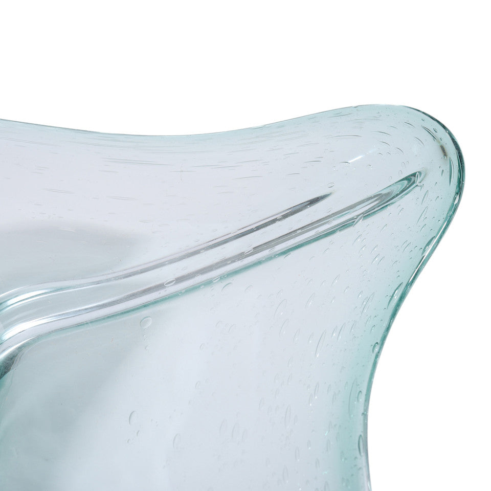 24" Nanana Teal Glass Bowl