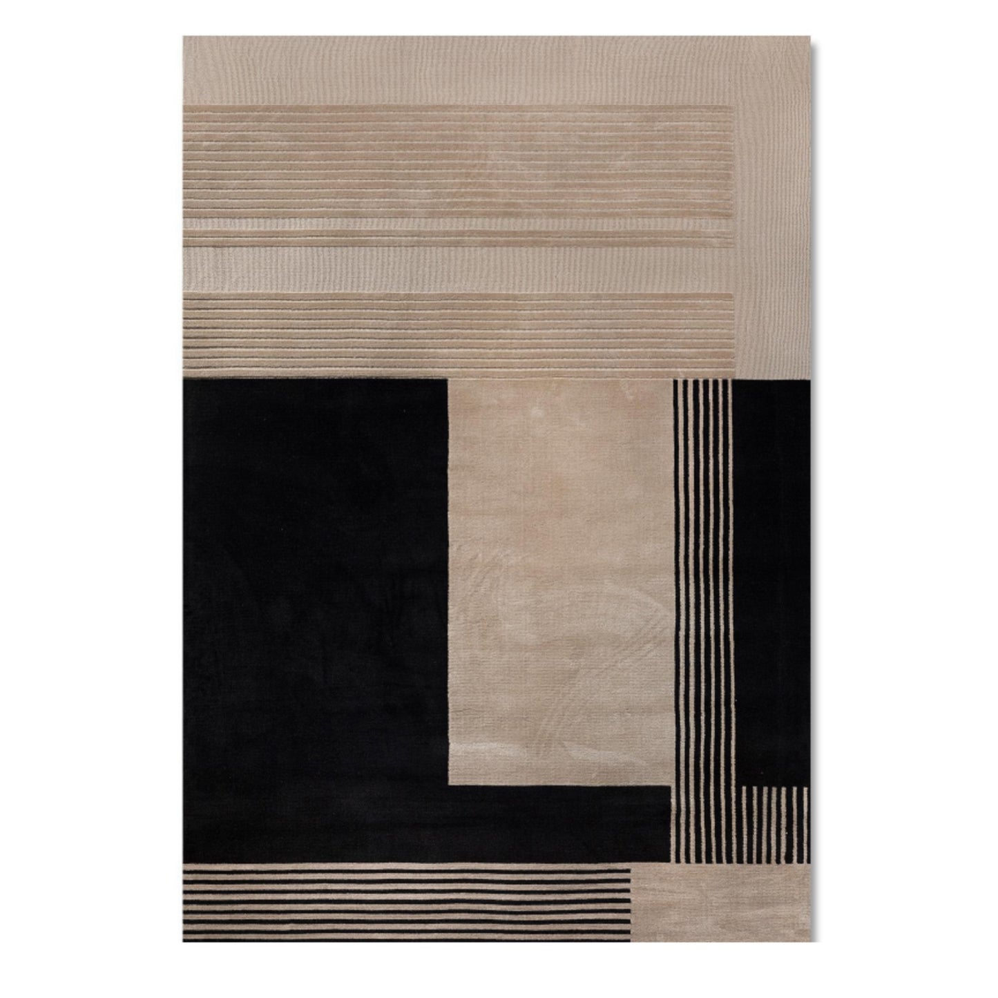 Geometric Contrast Carpet