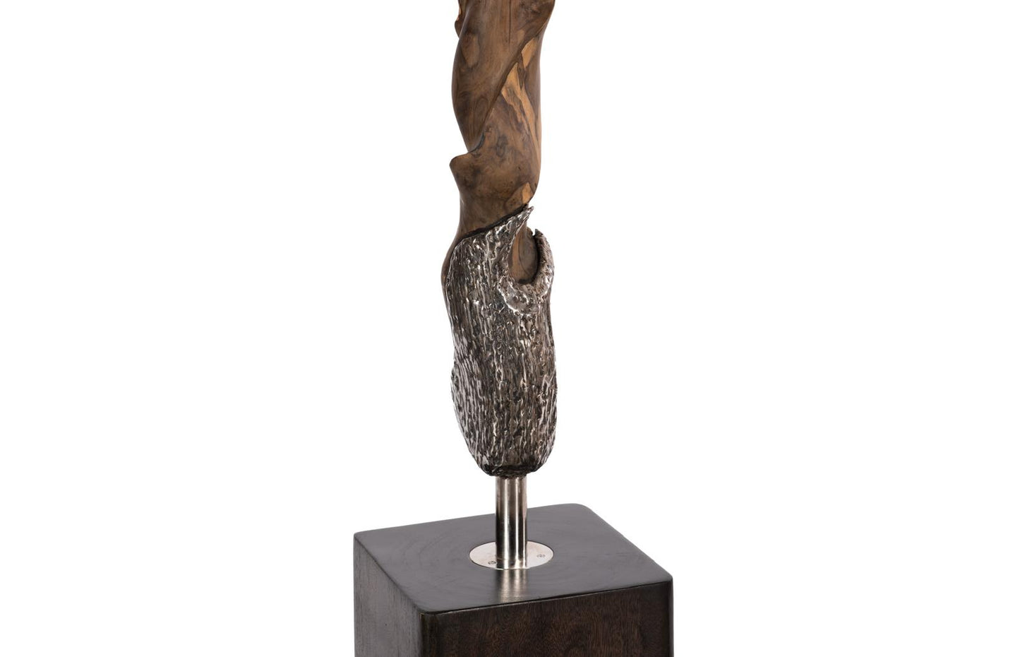 Metallurgy Wood Sculpture - Stainless Steel