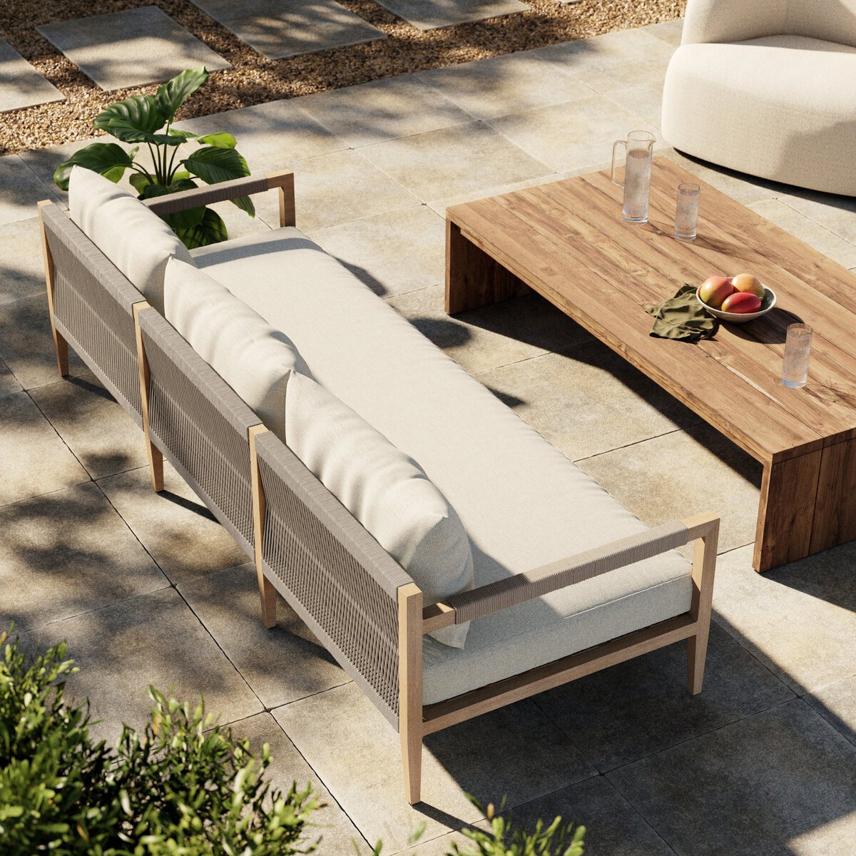 Sherwood Outdoor Sofa 93"- Washed Brown