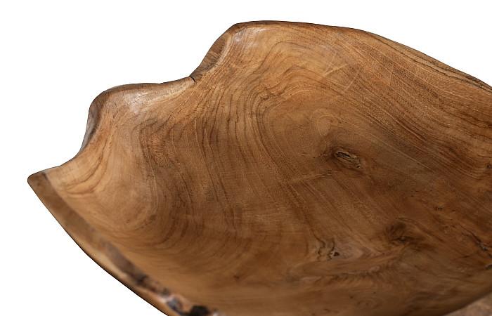 Teak Wood Bowl, Natural
