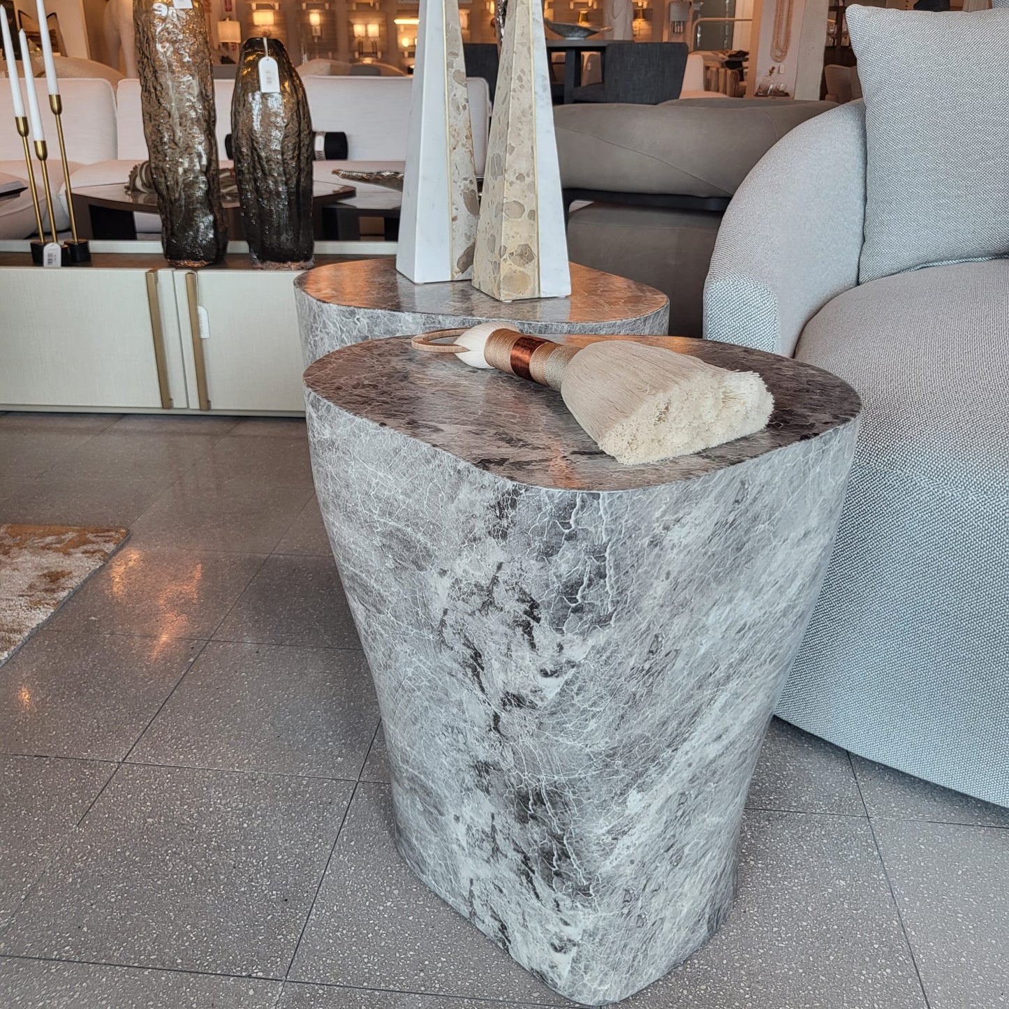 Dali End Table - Marble Look