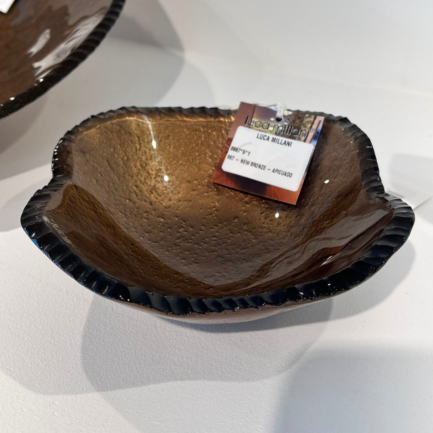 Decor Glass Centerpiece New Bronze Apicuate Edge 0667.5.1
