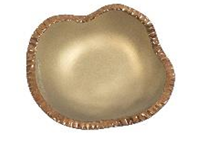 Decor Glass Centerpiece - Citrine Gold Edge 0667.47.2