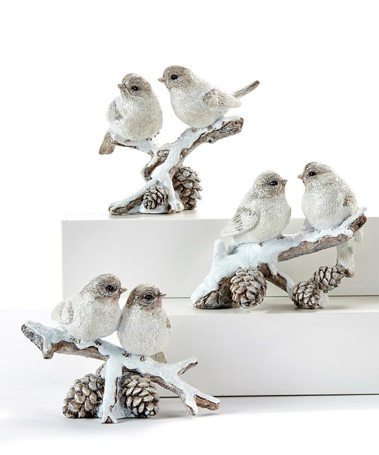 Birds Sitting on branch Set of 3