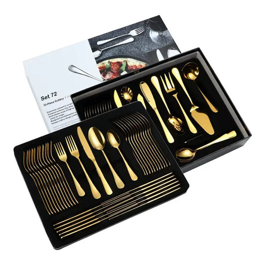 72pcs Luxury Silver Cutlery Set