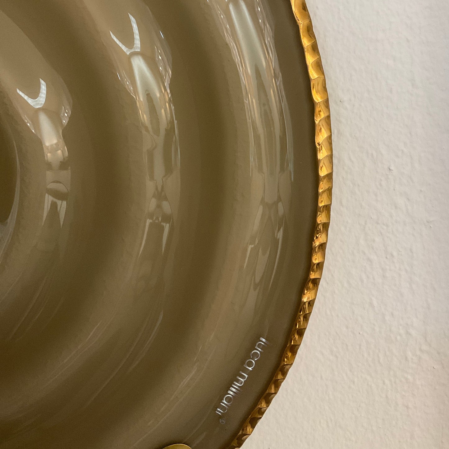 Decor Glass Wall Plate - Fendi Gold Edge 0694P.3.2