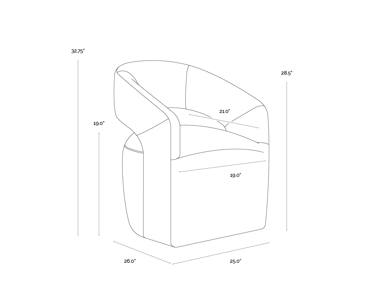 Lloret Wheeled Dining Armchair