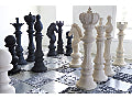 Pawn Chess Sculpture, Cast Stone White