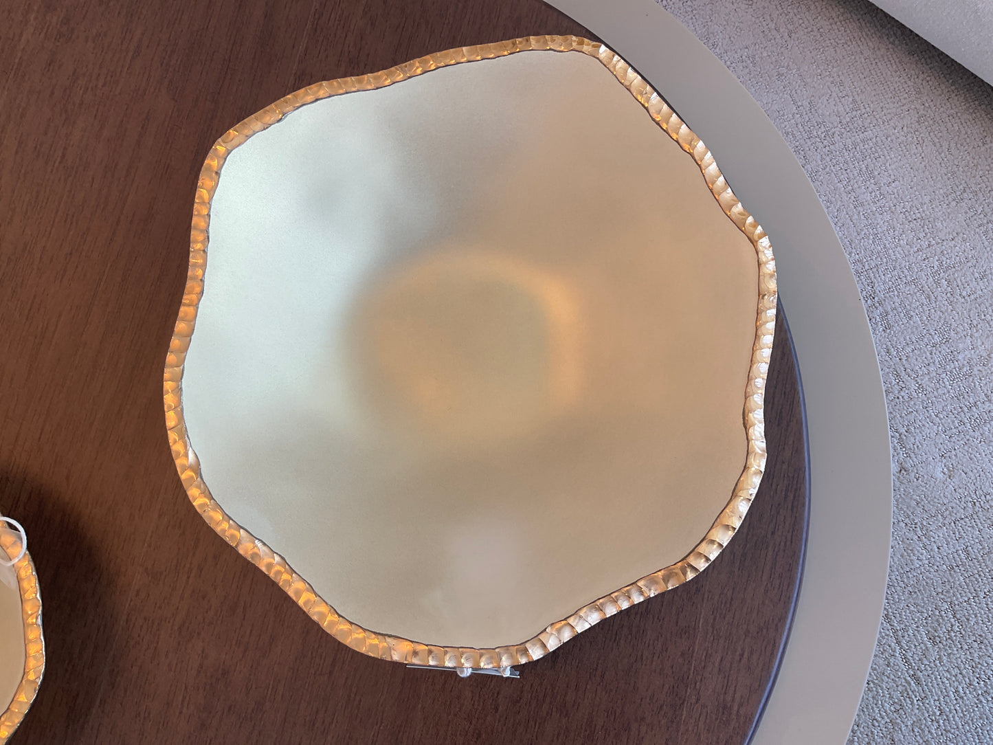 Decor glass Centerpiece - Citrine Gold Edge 0669.47.2