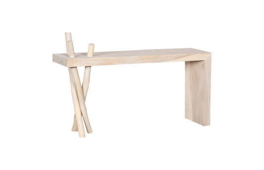 Branch Waterfall Console Table, Bleached