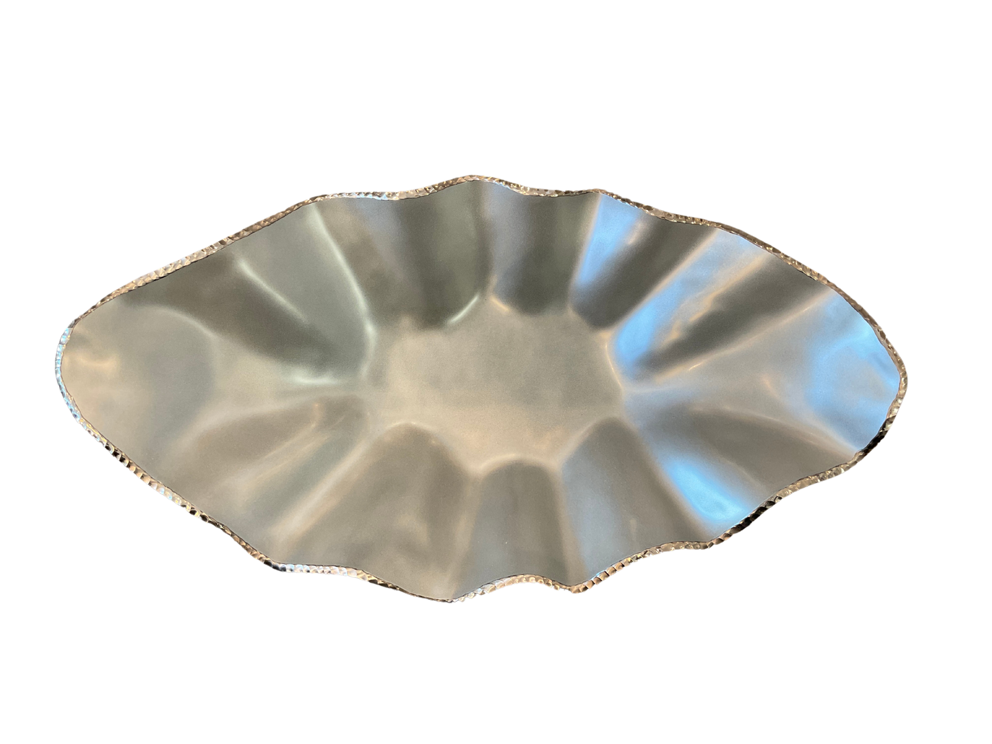 Decor Glass Centerpiece - Silver Platinum Edge 0684.41.3