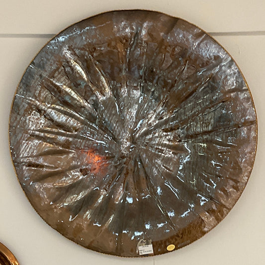 Decor Glass Wall Plate - New Bronze Aged Mirror Gold Edge PA0702G.15.2