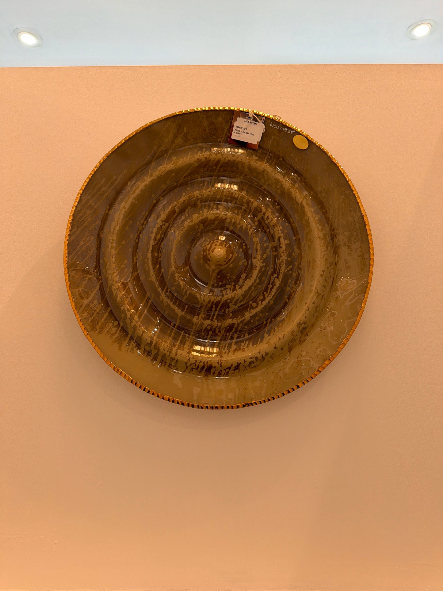 Decor Glass Wall Plate - Espejo Fendi Envejecido Gold Edge PA694M.13.2