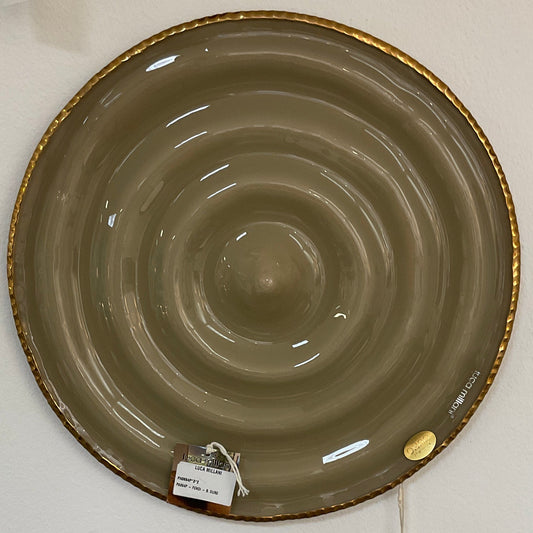 Decor Glass Wall Plate - Fendi Gold Edge 0694P.3.2