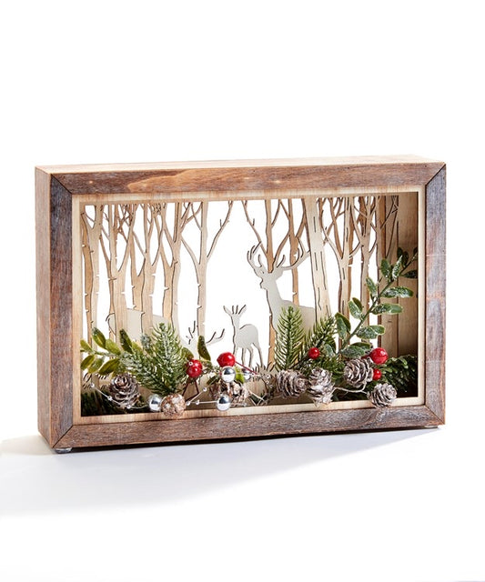 Plywood Christmas Led Shadow Box