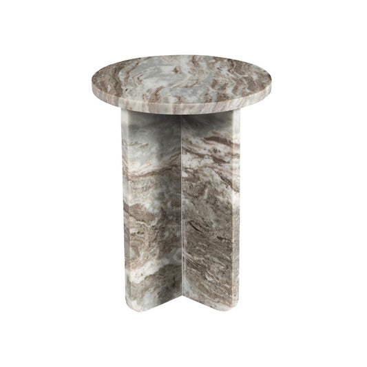 Belliso Small Rounded Marble End Table
