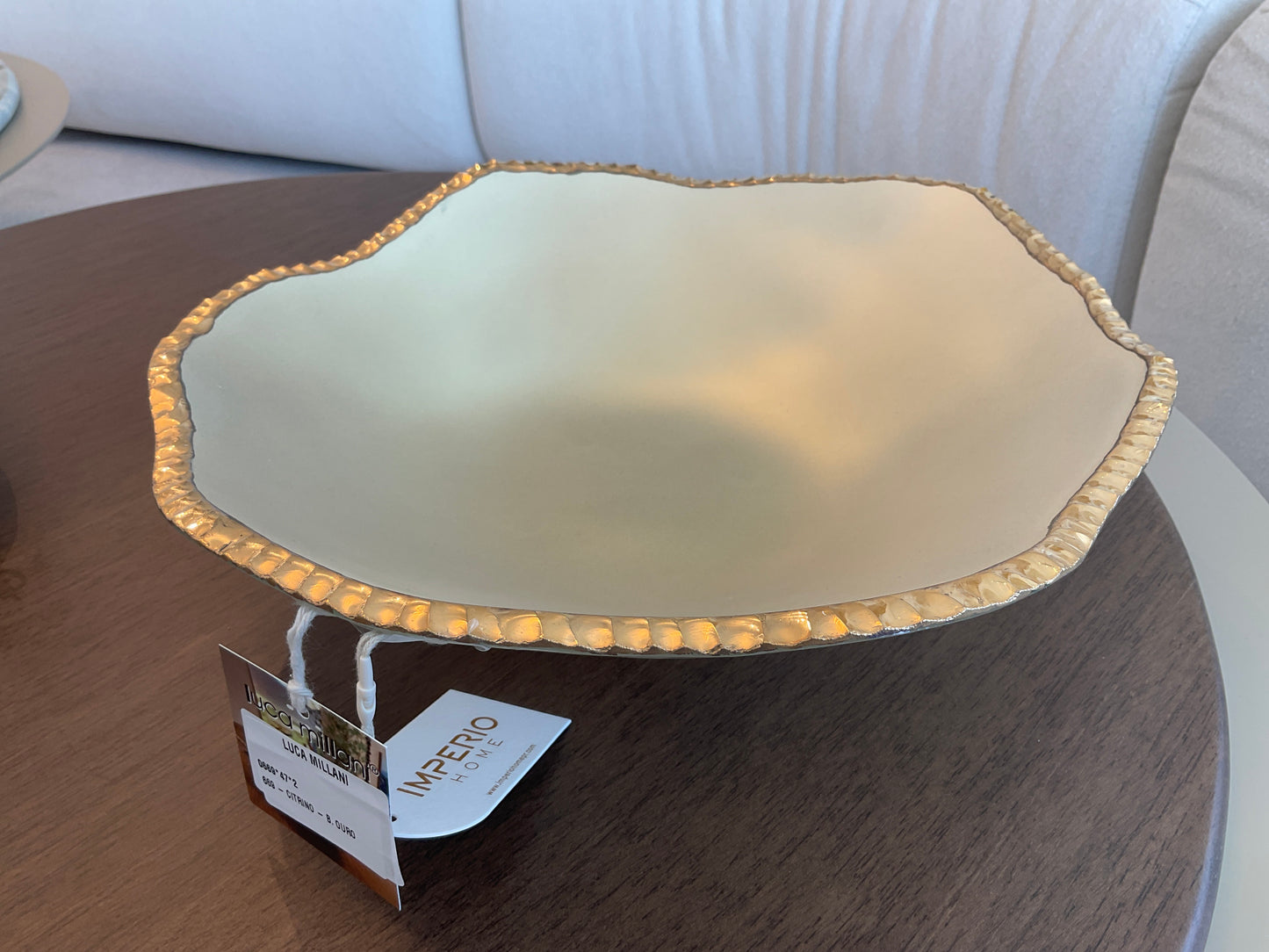 Decor glass Centerpiece - Citrine Gold Edge 0669.47.2