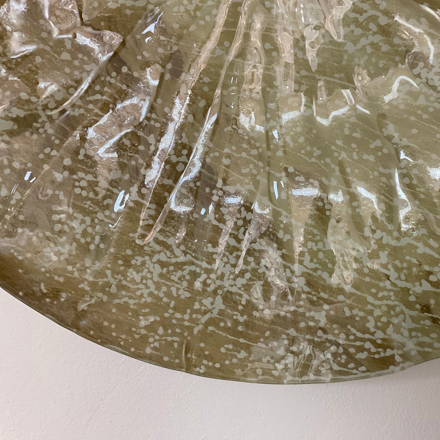 Decor Glass Wall Plate - White Aged Mirror PA0702G.12