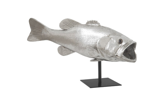 Large Mouth Bass Fish, with Stand