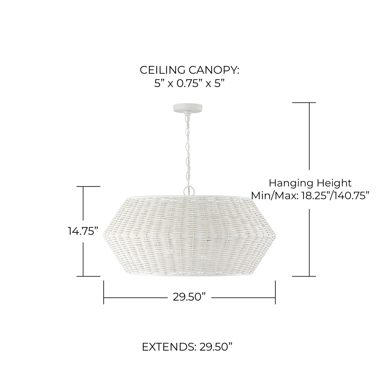 Boca Pendant- Chalk White