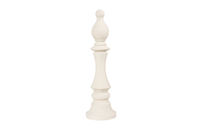 Bishop Chess Sculpture Cast Stone White