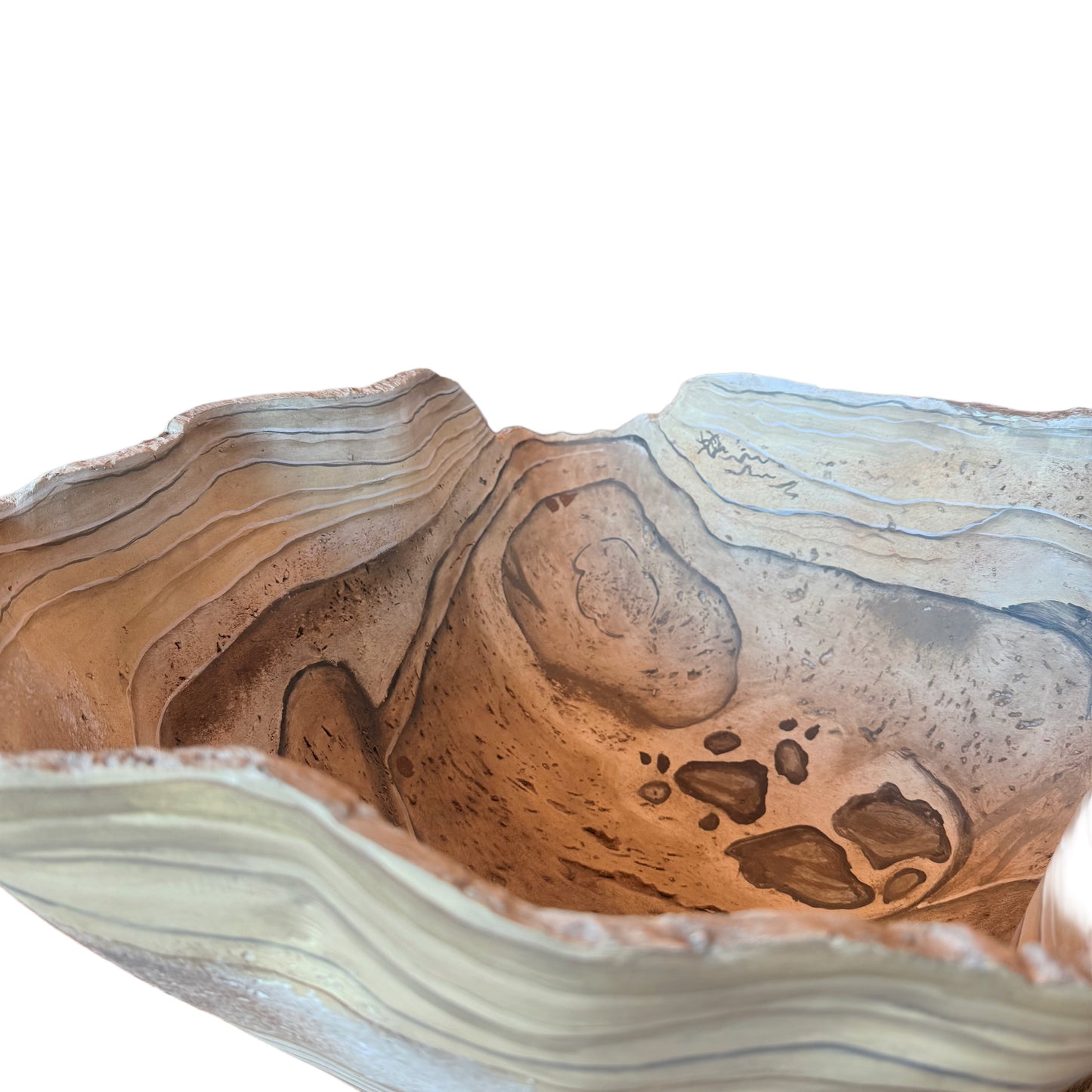 Cast Onyx Bowl, Faux Finish, Large