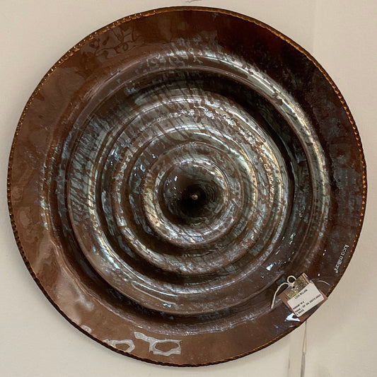 Decor Glass Wall Plate - Amber Graphite Aged Mirror Bronze Edge PA0694M.16.4