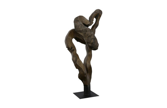 Cast Teak Root Sculpture, Resin, Bronze