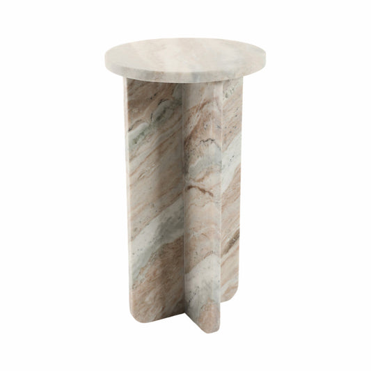 Belliso Large Rounded Marble Table - Brown
