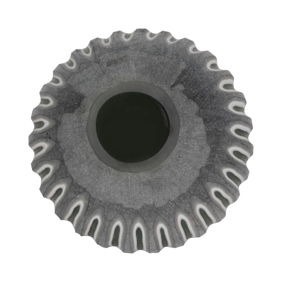 12" Abbot Medium Green Glass Vase