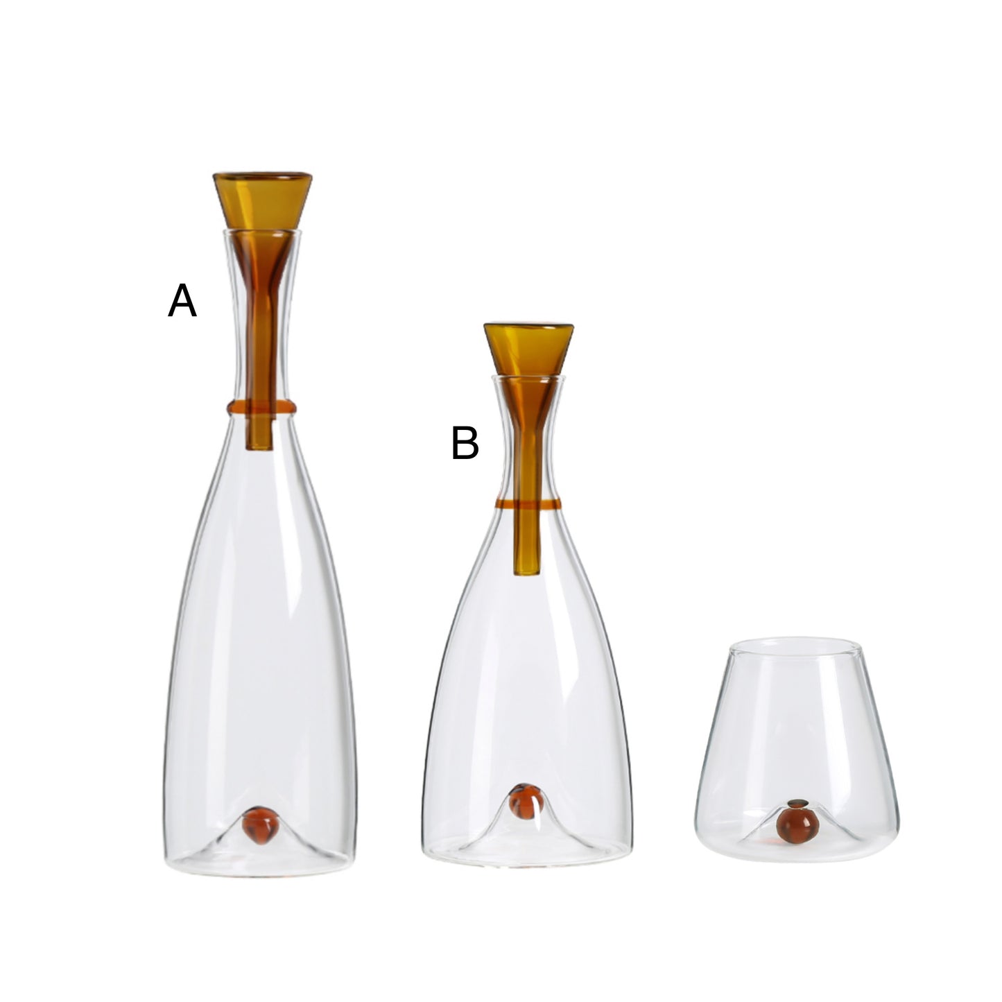 Brown Wine Bottle Set