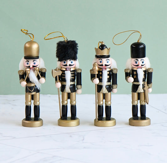 Mini Black Nutcracker Set of 4