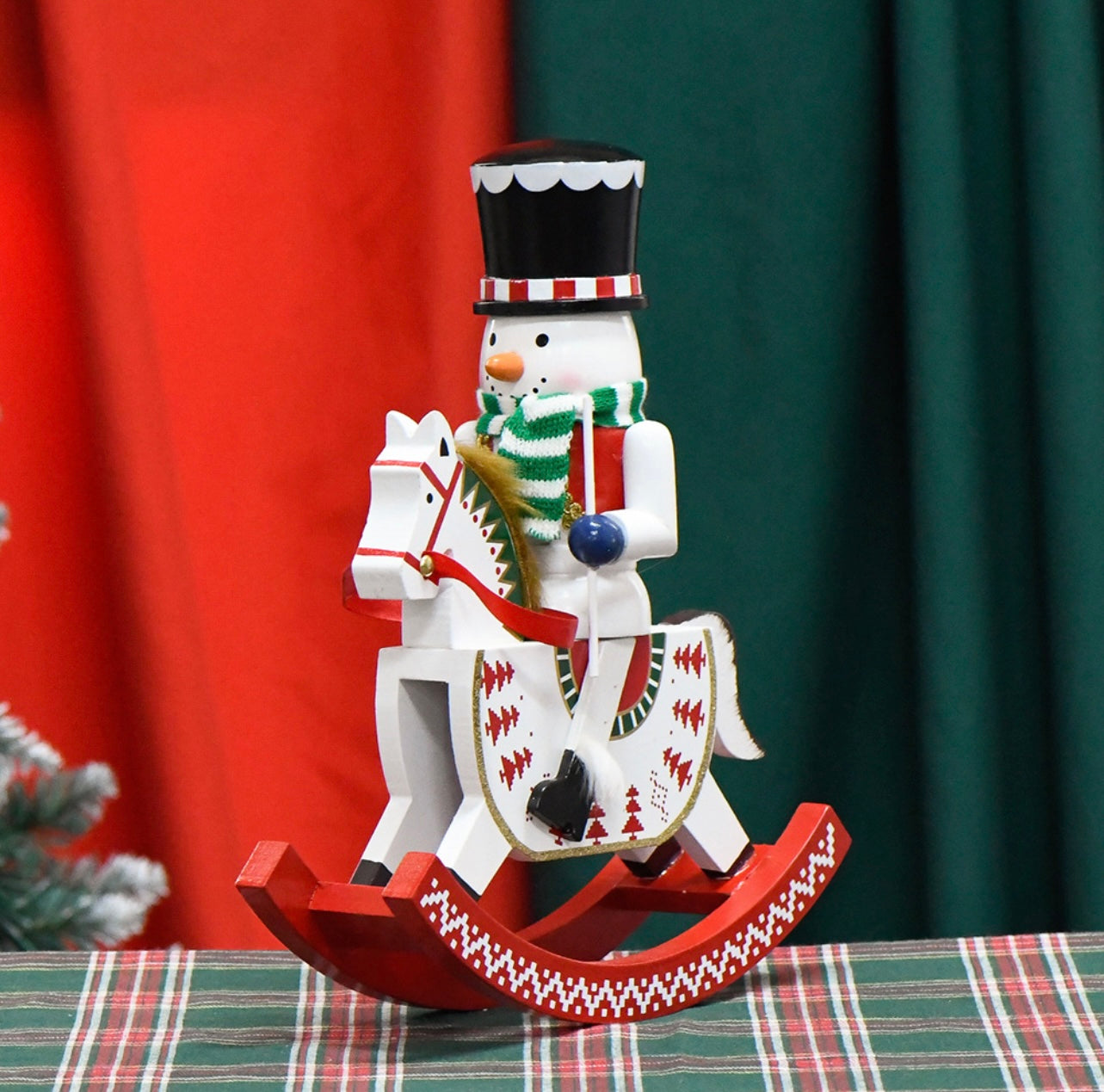 Snowman Nutcracker in horse