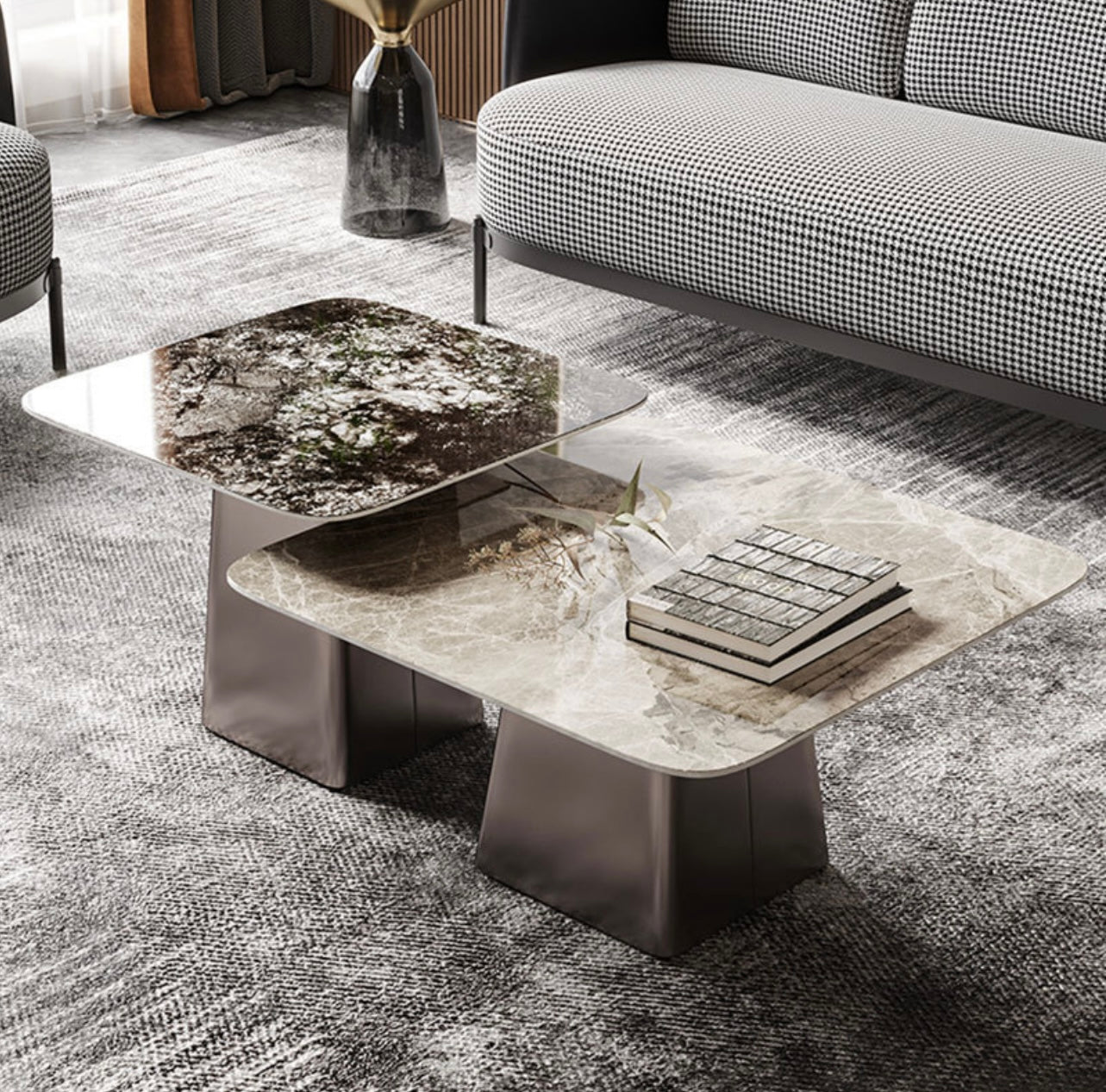 Pietra Grey Coffee Tables Set of 2