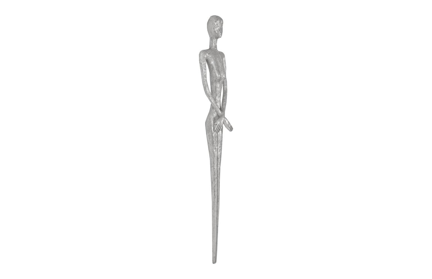 Lottie Wall Sculpture, Resin, Silver Leaf