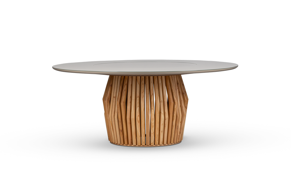 Mesa de Jantar Videiras (Redonda) & 6 Cadeiras Chiara Set