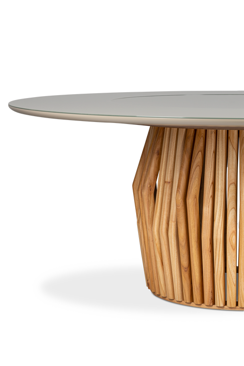 Mesa de Jantar Videiras (Redonda) & 6 Cadeiras Chiara Set