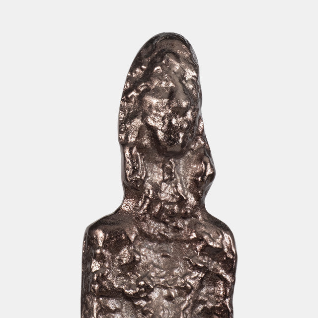 Metal, 69" Tribal Floor Sculpture, Bronze