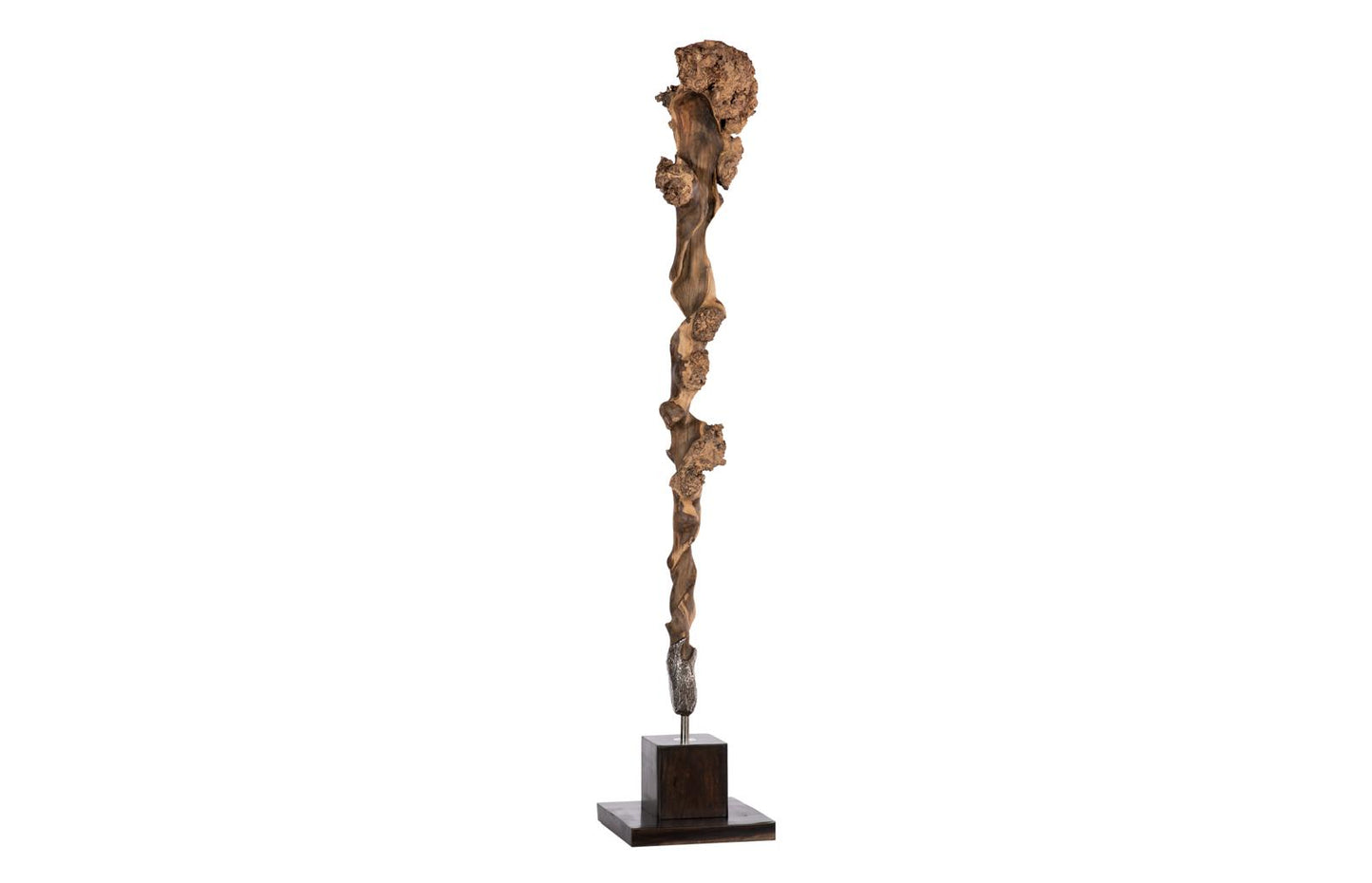 Metallurgy Wood Sculpture - Stainless Steel
