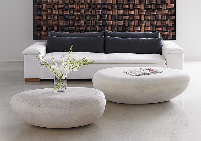Riverstone Coffee Table, Roman Stone, Small