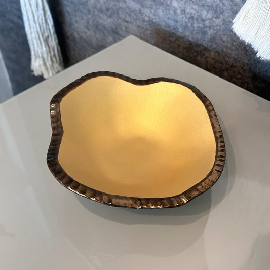 Decor Glass Centerpiece - Matte Gold Bronze Edge 0667.35.4