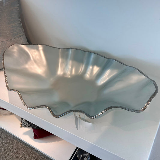 Decor Glass Centerpiece - Silver Platinum Edge 0684.41.3
