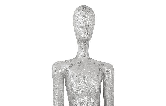 Lloyd Wall Sculpture, Resin, Silver Leaf